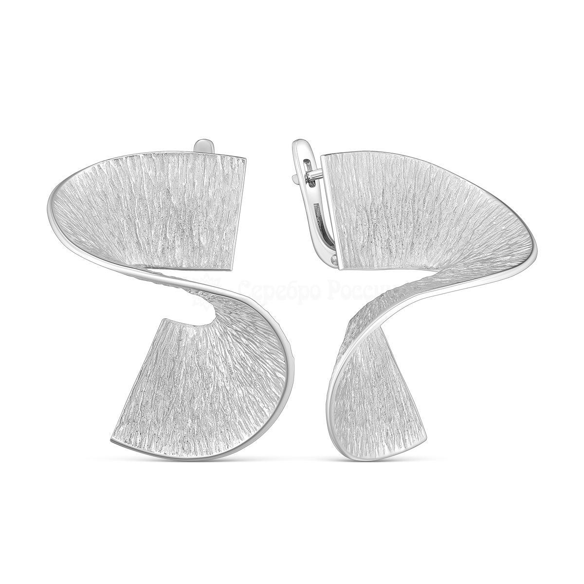 Серьги из серебра родированные 925 пробы с50100