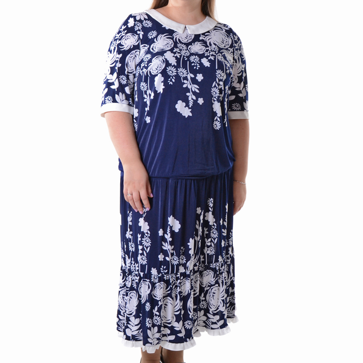 ст. цена1800руб.! Костюм, трикотаж, блуза, юбка, белый