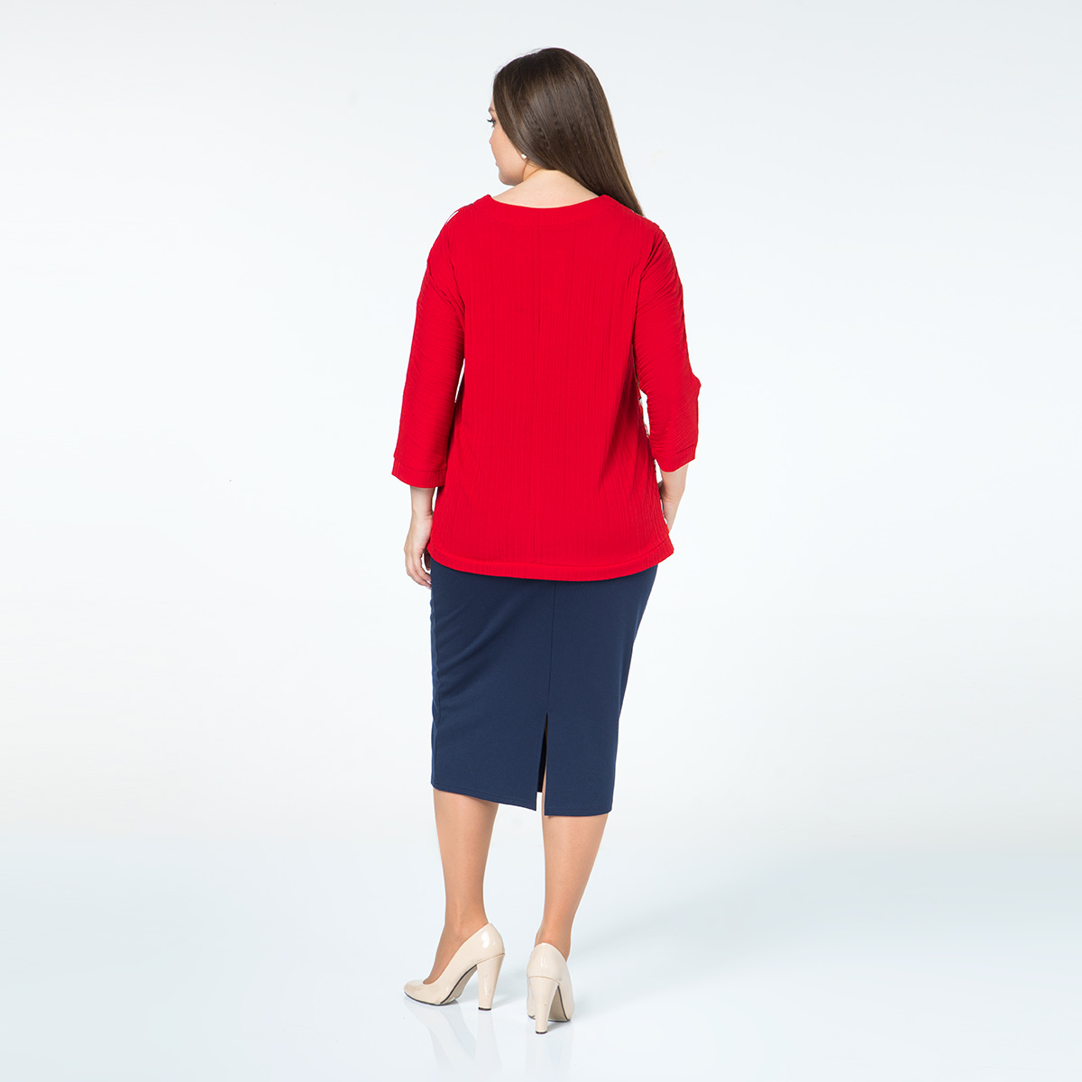 ст. цена1000руб.! Туника, трикотаж, красный