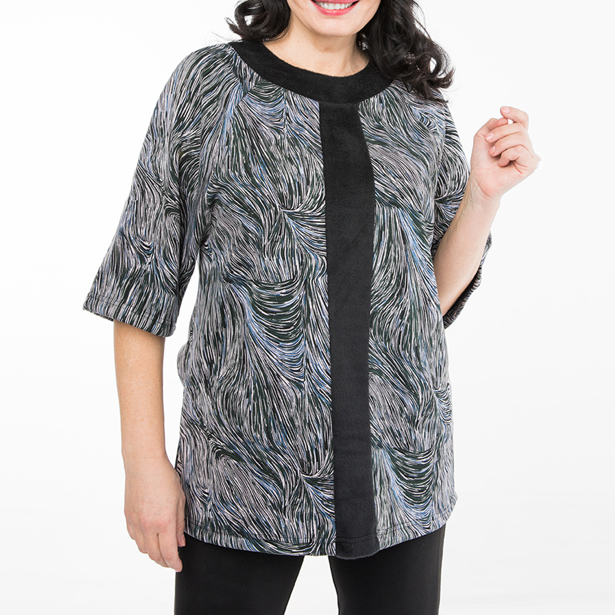 ст. цена1000руб.! Туника, трикотаж, зеленый