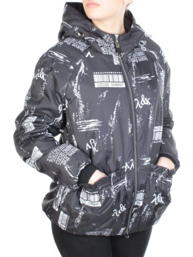 ZW-2183-1C BLACK Куртка демисезонная женская BLACK LEOPARD (100 гр.синтепона) размер 46