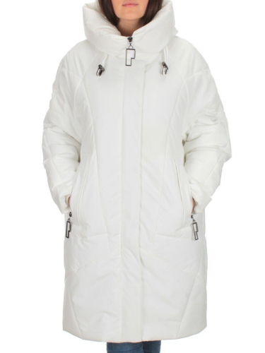 M-9117 WHITE Пальто зимнее женское CORUSKY (верблюжья шерсть) размер 2XL - 50 российский