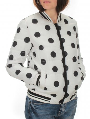 9830 WHITE Куртка демисезонная женская (100 гр. синтепон) размер 38 идет на 42/44
