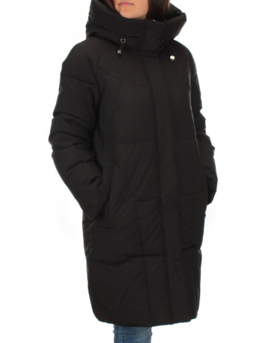 2301 BLACK Пальто зимнее женское Flance Rose (200 гр. холлофайбер) размер 42
