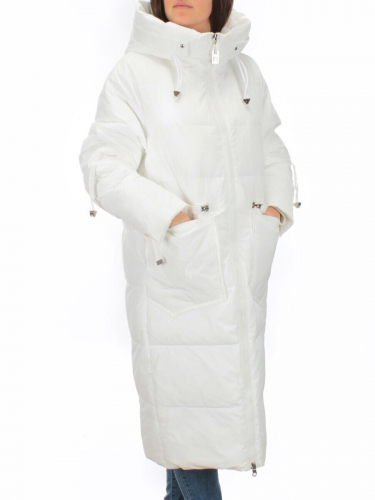 H303 WHITE Пальто зимнее женское (200 гр. холлофайбер) размер 52/54