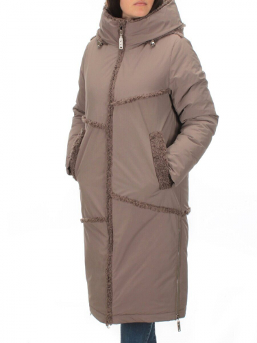 A70 DARK BEIGE Пальто зимнее женское ANAVISTA (200 гр. холлофайбер) размер 46 российский