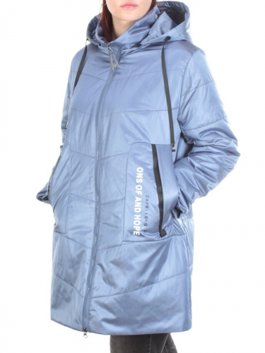22-305 GRAY/BLUE Куртка демисезонная женская AKiDSEFRS (100 гр.синтепона) размер 52
