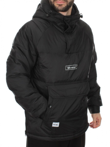 MR-7745 BLACK Куртка-Анорак мужская зимняя (150 гр. холлофайбер) размер 56