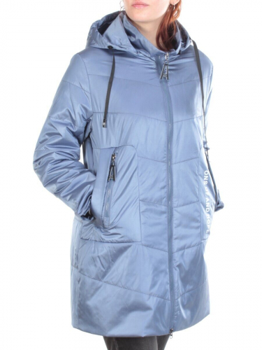 22-305 GRAY/BLUE Куртка демисезонная женская AKiDSEFRS (100 гр.синтепона) размер 52