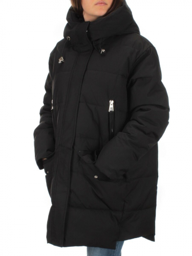 H23-660 BLACK Куртка зимняя облегченная женская (150 гр. холлофайбер) размер 5XL - 56 российский