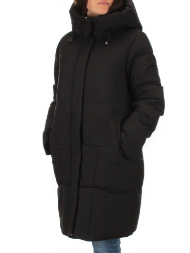 2301 BLACK Пальто зимнее женское Flance Rose (200 гр. холлофайбер) размер 42