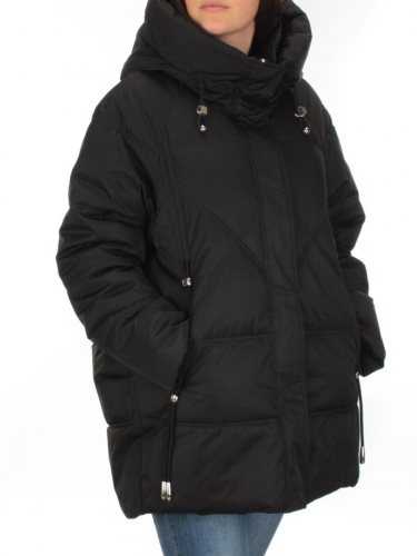 H23-683 BLACK Куртка зимняя облегченная женская (150 гр. холлофайбер) размер L - 46 российский