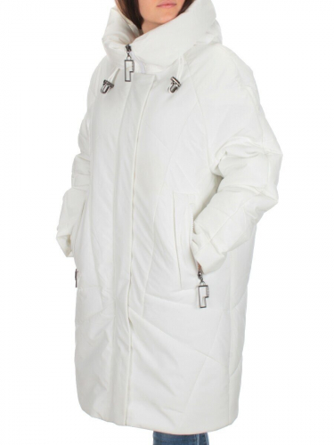 M-9117 WHITE Пальто зимнее женское CORUSKY (верблюжья шерсть) размер 2XL - 50 российский