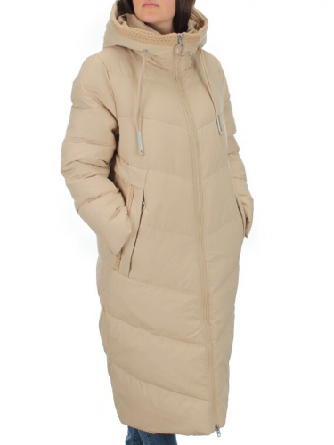 126 BEIGE Пальто зимнее женское (200 гр. холлофайбер) размер 46/48