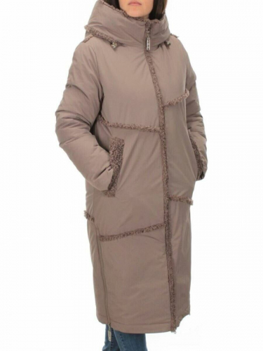 A70 DARK BEIGE Пальто зимнее женское ANAVISTA (200 гр. холлофайбер) размер 46 российский