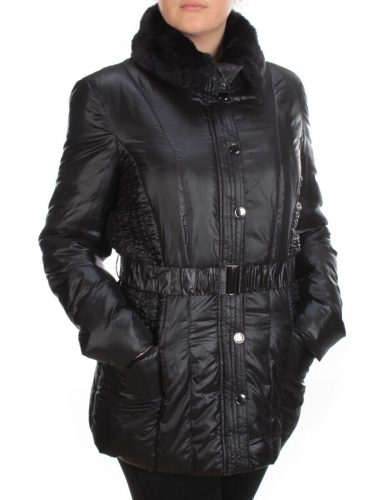 B-10 BLACK Куртка зимняя женская NO NAME (100 гр. холлофайбер) размер 38 - идет на 44 российский