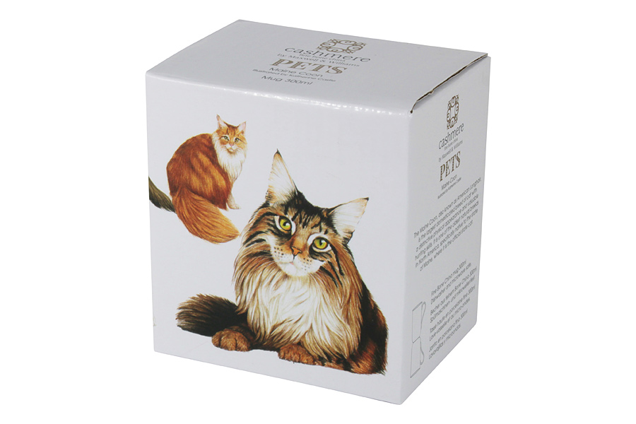 Кружка, 300 мл, фарфор F, белая, Мейн-Кун, Pets, 54381