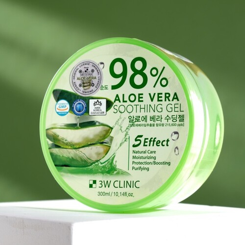 3W Clinic Гель универсальный c алоэ - Aloe vera soothing gel 98%, 300г