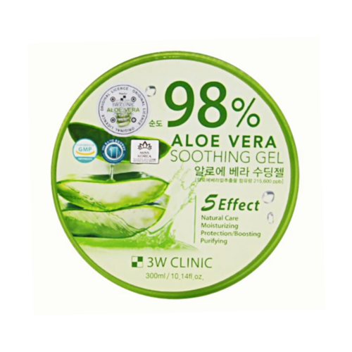 3W Clinic Гель универсальный c алоэ - Aloe vera soothing gel 98%, 300г