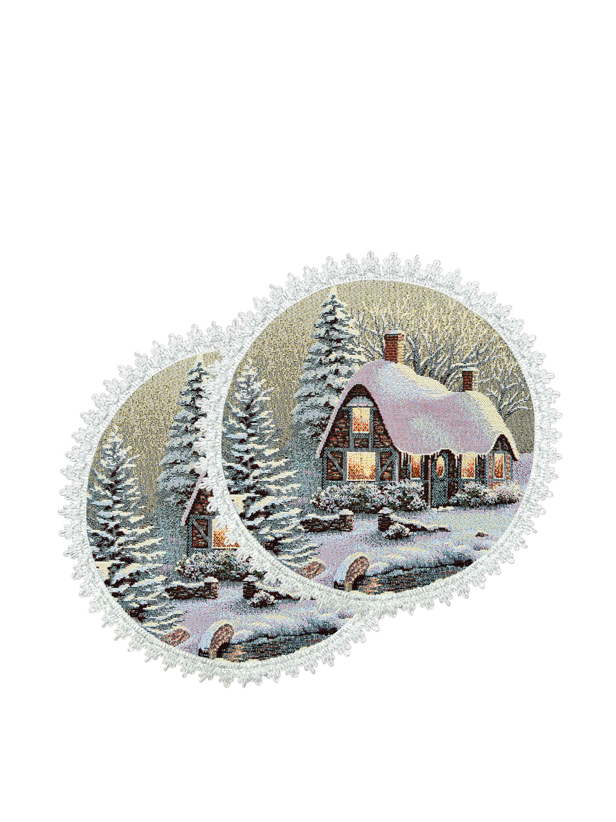 Гензель и Гретель Комплект салфеток д27 см 2311869 серебро