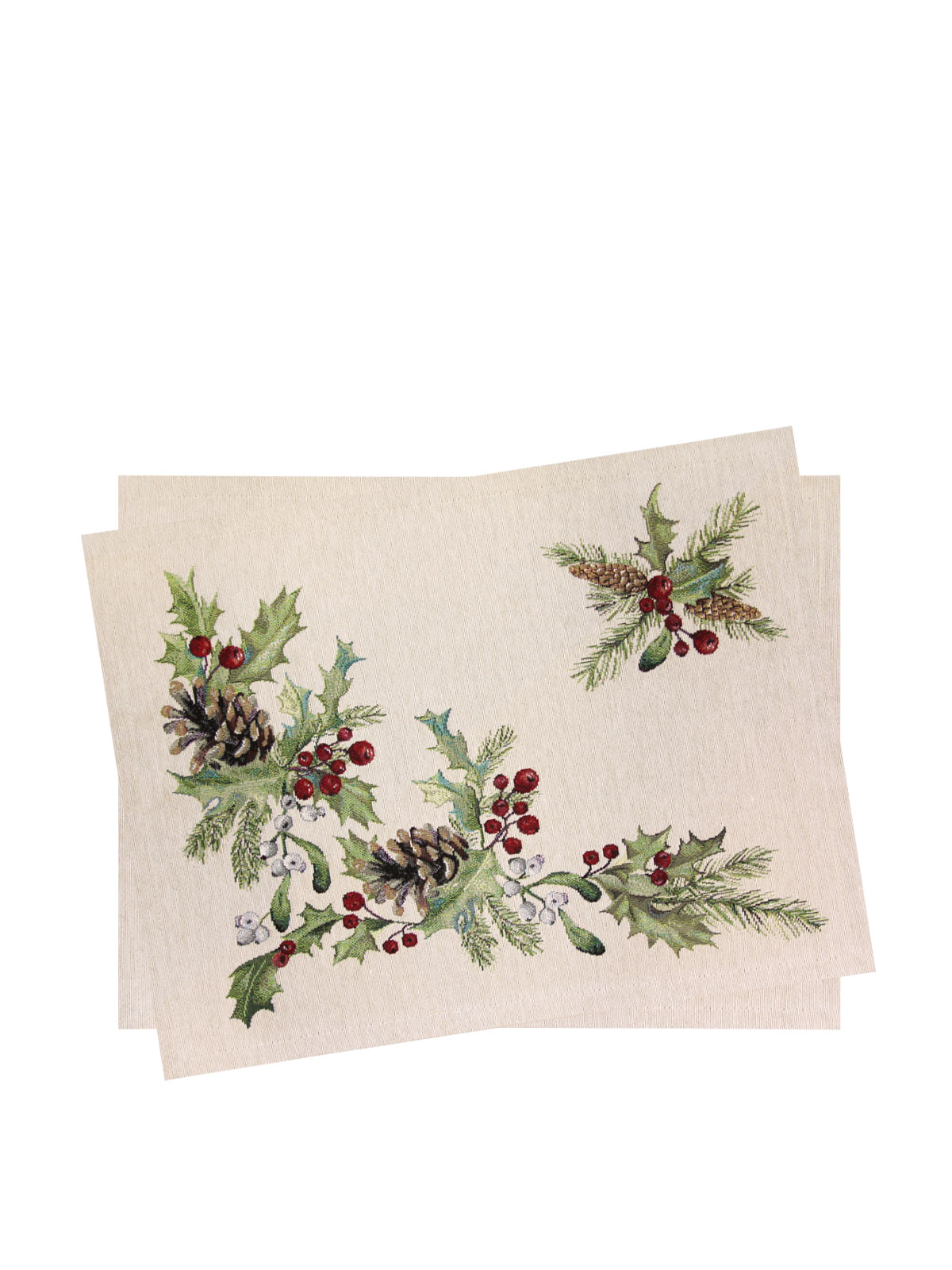 Еловый венок Комплект салфеток 2шт 40х50 см 2310694 б/л