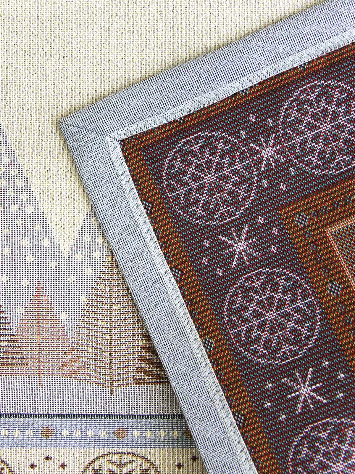 Орнамент Рождество Комплект салфеток 2шт 40х50 см 2310725 серебро