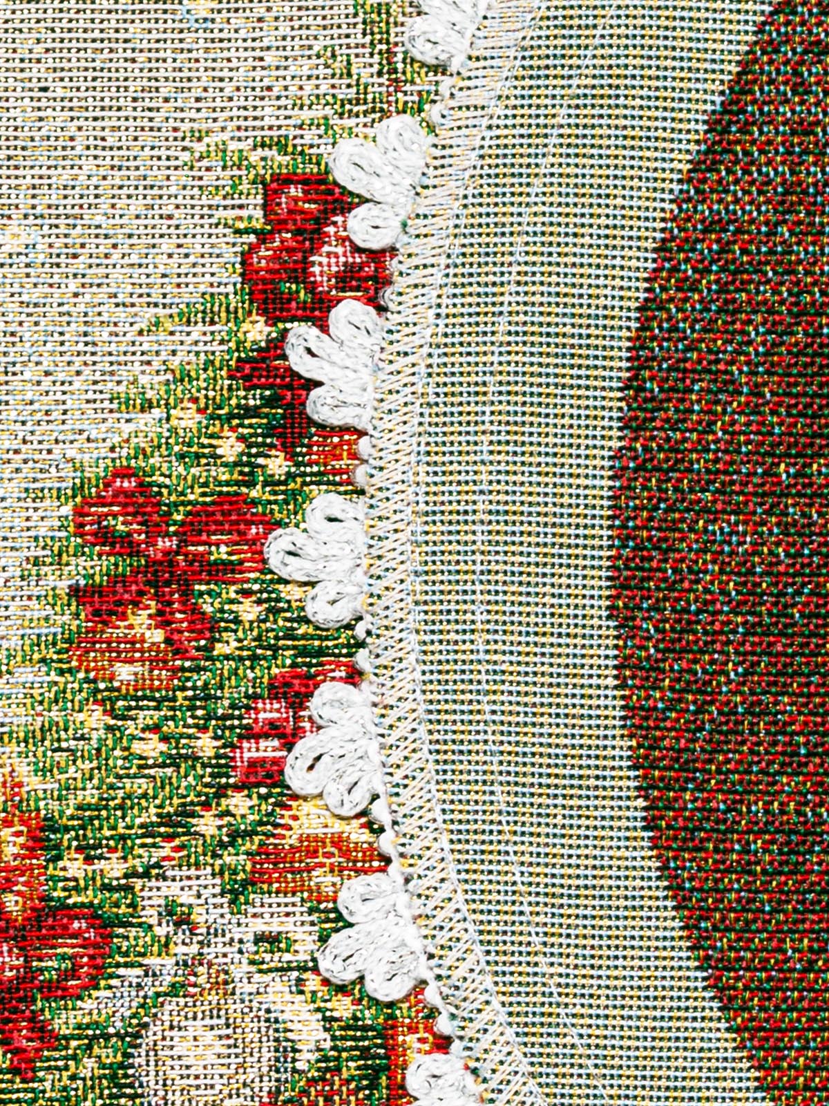 Новогодняя ярмарка Комплект салфеток 2 шт д27 см 2311448 тесьма серебро