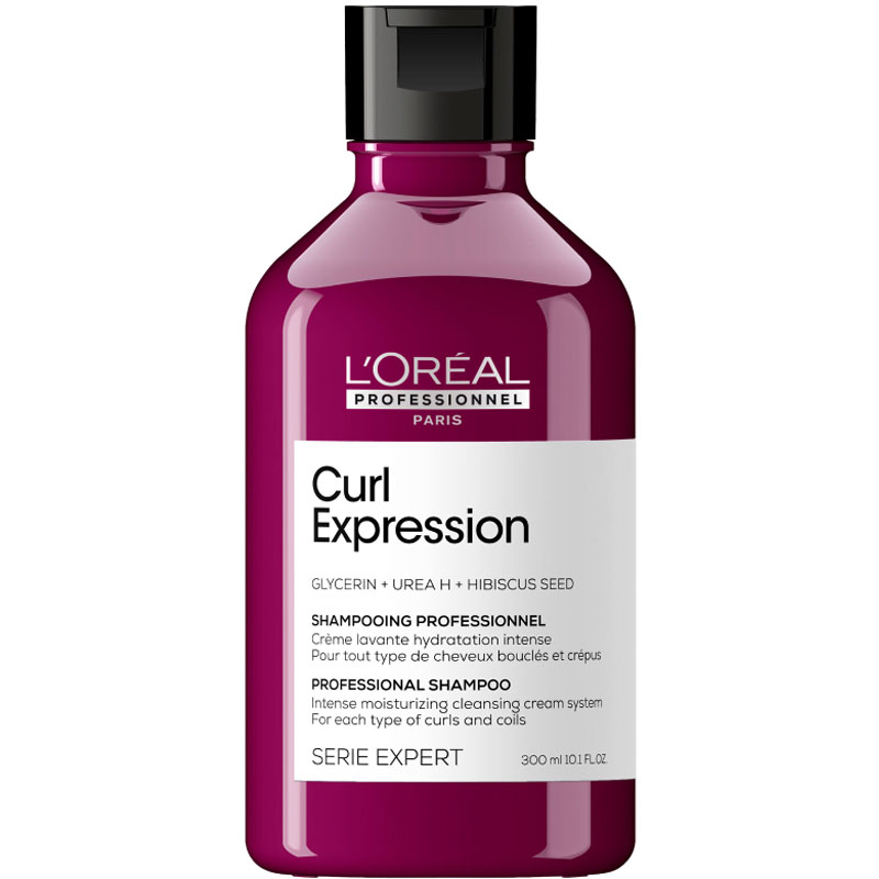 LOREAL Профессиональный увлажняющий шампунь для всех типов кудрявых волос Curl Expression, 300 мл