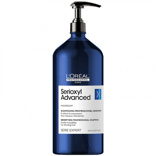 LOREAL Профессиональный шампунь Serioxyl Advanced для очищения и уплотнения волос без дозатора, 1500 мл