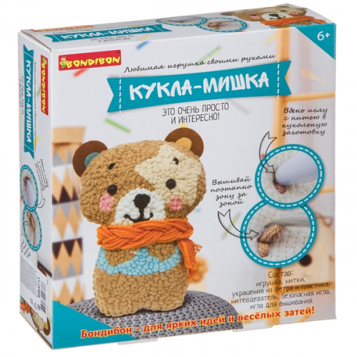 635 р.  1209 р.  Набор для творчества BONDIBON, «Моя кукла! Любимая игрушка своими руками», Кукла-мишка