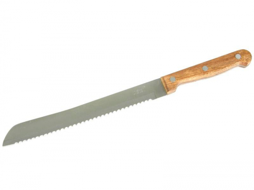 Нож кухонный 20см для хлеба с деревянной ручкой