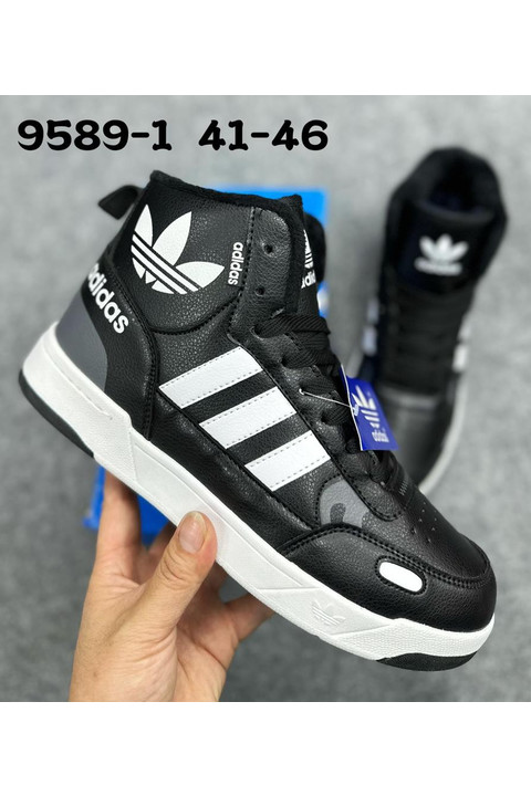 Мужские кроссовки ЗИМА 9589-1 черные