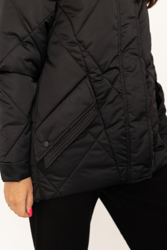 СТ.ЦЕНА 3650 руб//Куртка женская демисезонная 24680 (черный/серый опал)