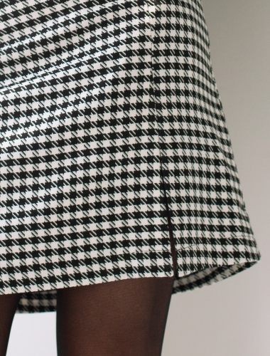 Мини-юбка из плотной ткани с переплетением 