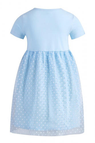 Платье АПРЕЛЬ #954044Светло-голубой109+светло-голубой горох 6 на светло-голубом