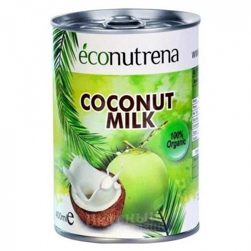 ECONUTRENA Organiс Coconut milk Кокосовое молоко жирность 17% ж/б 400мл