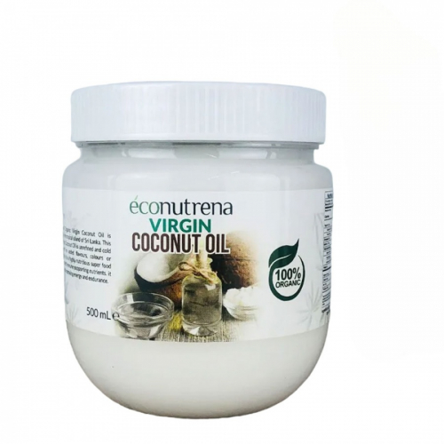Econutrena Органическое кокосовое масло холодного отжима, PET, 500мл