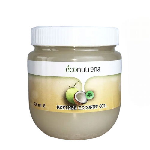 Econutrena Органическое рафинированное кокосовое масло, PET, 500мл