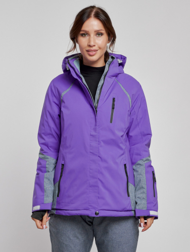 Горнолыжная куртка женская зимняя фиолетового цвета 2316F