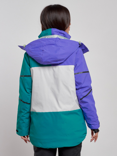 Горнолыжная куртка женская зимняя темно-зеленого цвета 2322TZ