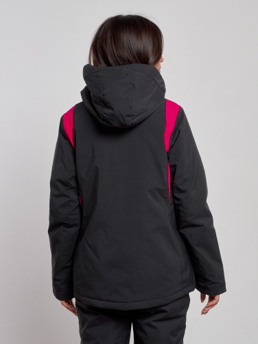 Горнолыжная куртка женская зимняя черного цвета 2305Ch