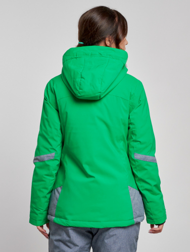 Горнолыжная куртка женская зимняя зеленого цвета 2316Z