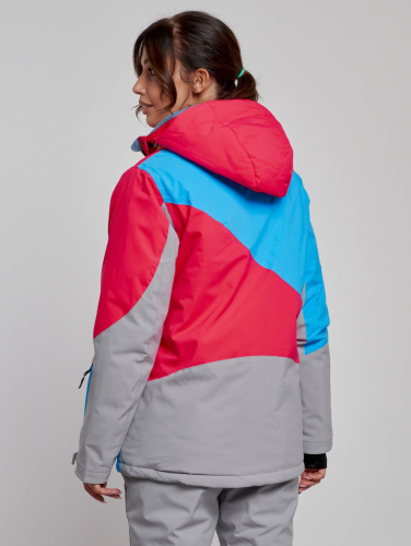 Горнолыжная куртка женская зимняя малинового цвета 2319M