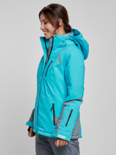 Горнолыжная куртка женская зимняя голубого цвета 2316Gl