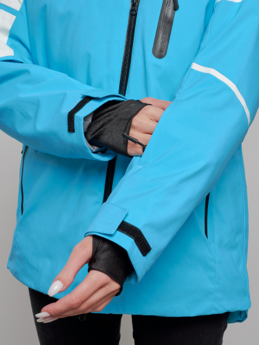 Горнолыжная куртка женская зимняя голубого цвета 2321Gl