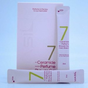 MASIL 7 CERAMIDE PERFUME SHOWER GEL STICK POUCH (SWEET LOVE) Парфюмированный гель для душа с керамидами и ароматом ириса 20*8мл