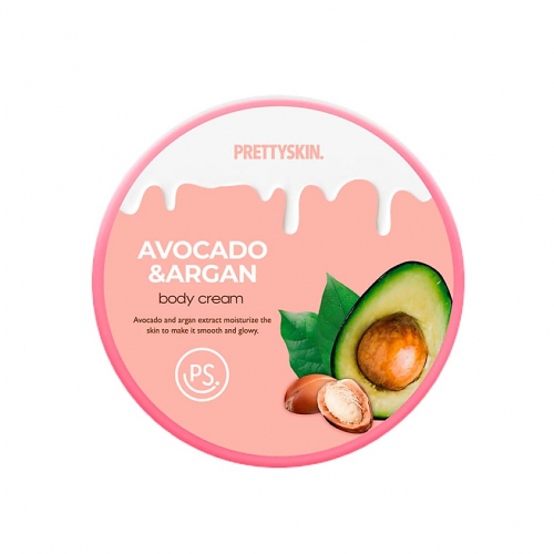 PRETTYSKIN / Питательный крем для тела с экстрактом авокадо и аргановым маслом Avocado & Argan 300 мл.