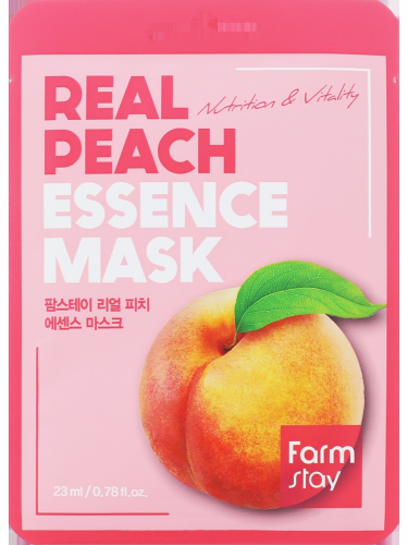 Farm Stay /Тканевая маска для лица с экстрактом персика. Real Peach Essence Mask. 10 шт.