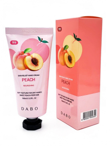DABO / Крем для рук питательный с экстрактом персика, 100 мл.