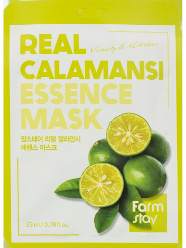 Farm Stay /Тканевая маска для лица с экстрактом каламанси. Real Calamansi Essence Mask. 10 шт.